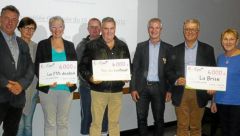 18 000 € reversés à trois associations